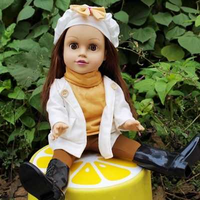 45cm Vinyl Silicone Cute Doll Sound Toys Custom Logo for Kids Educational