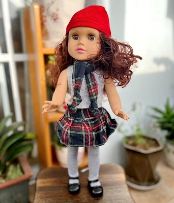 45cm Vinyl Silicone Cute Doll Sound Toys Custom Logo for Kids Educational