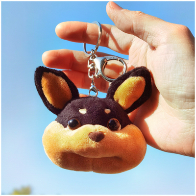 Cute Cotton Custom Plush Doll Dog Key Chain For bag decoration