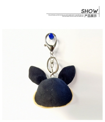 Cute Cotton Custom Plush Doll Dog Key Chain For bag decoration
