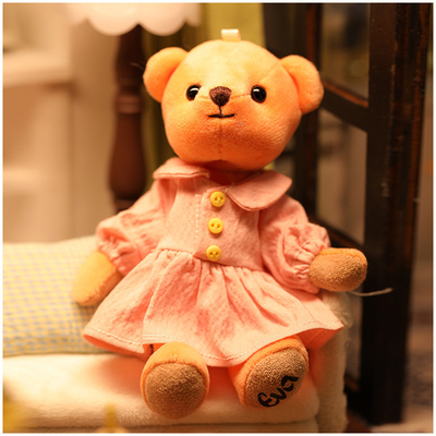 Custom plush stuffed animals Joint plush bear doll key chain stuffed animal toys