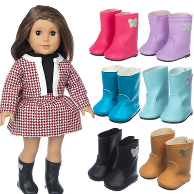 ODM Doll Accessories 18inch American Girl Doll Shoes Boots 45cm dress up Winter Boots doll shoes