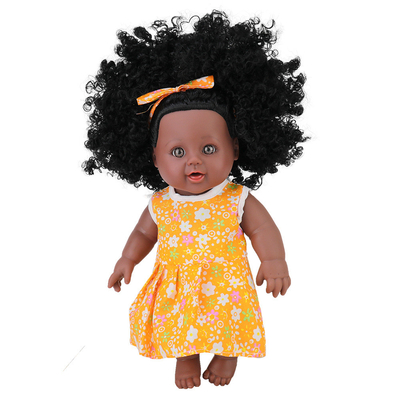 Customized Design 35cm Vinyl Dolls African Black Doll For Kids