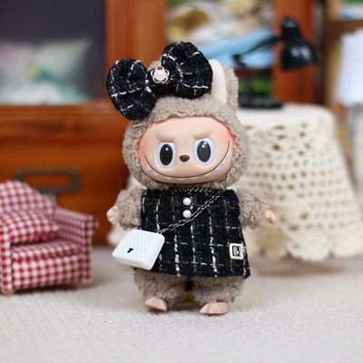 Nee Design Labubu doll cloth Sweater Toy Cloth Colorful Suit Set Labubu Cartoon Dress