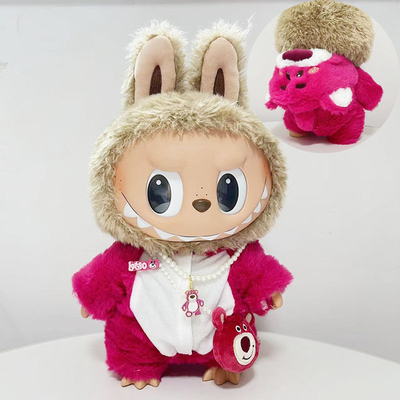 Nee Design Labubu doll cloth Sweater Toy Cloth Colorful Suit Set Labubu Cartoon Dress