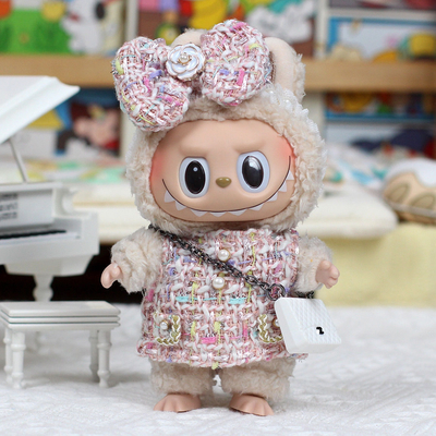 Nee Design Labubu doll cloth Sweater Toy Cloth Colorful Suit Set Labubu Cartoon Dress