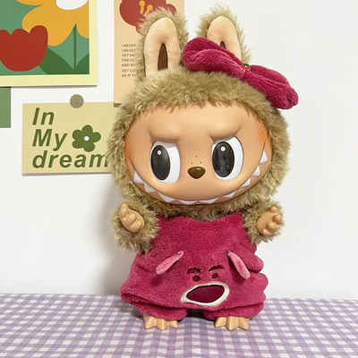 2025 New Design 15cm doll cloth Sweater Toy Cloth Colorful Suit Set Labubu Cartoon Dress