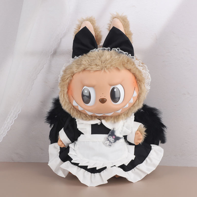 2025 New Design 15cm doll cloth Sweater Toy Cloth Colorful Suit Set Labubu Cartoon Dress